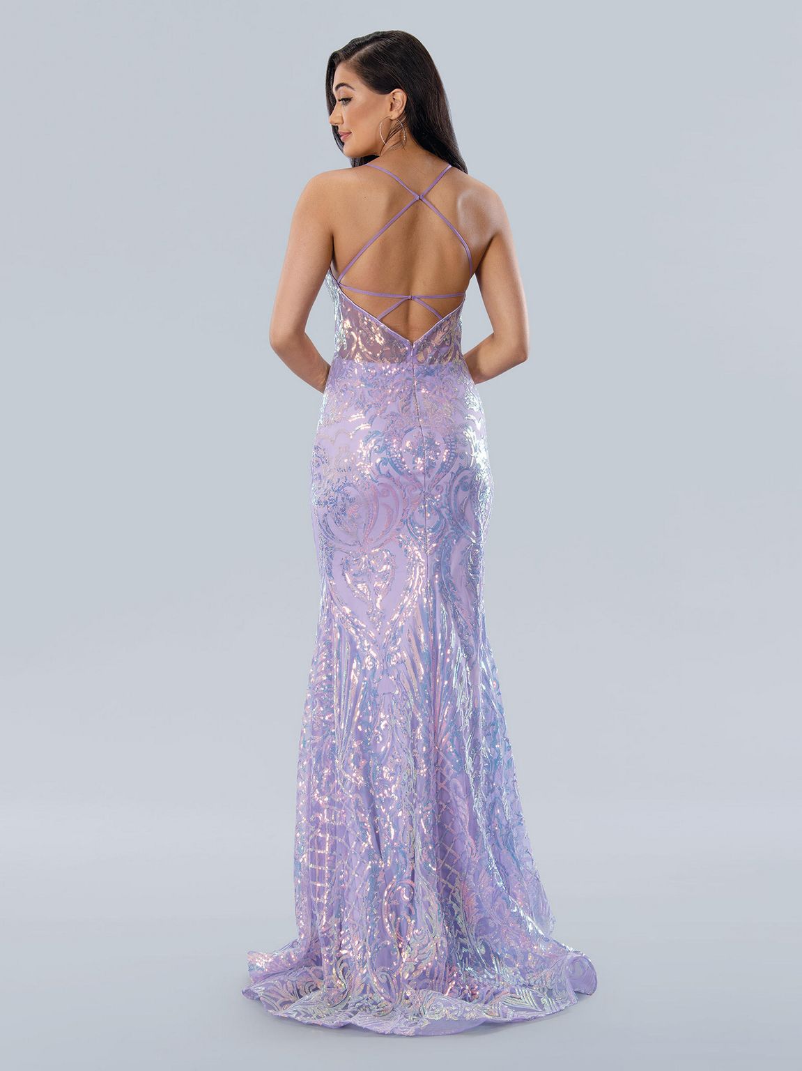 Prom Dresses Sequin Formal Long Prom Dress Lilac