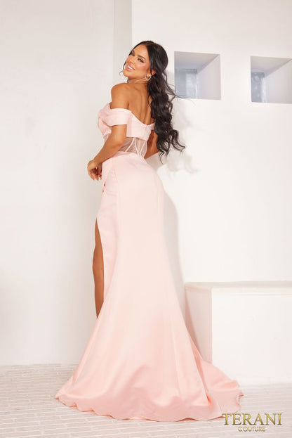 Prom Dresses Fitted Long Prom Dress Blush