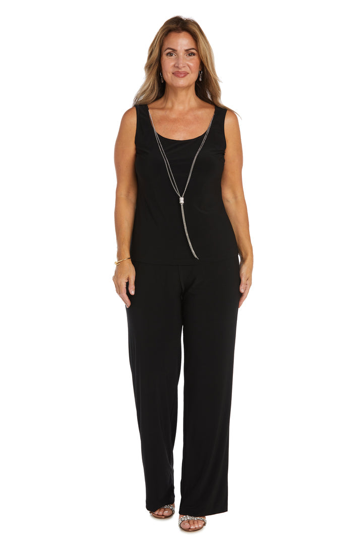 Pant Suit Three Piece Sequin Jacket Pant Set Black