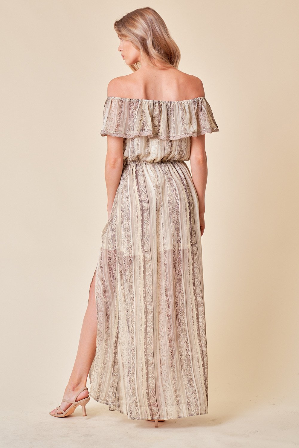 Cocktail Dresses Long Off Shoulder Maxi Dress Dusty sage