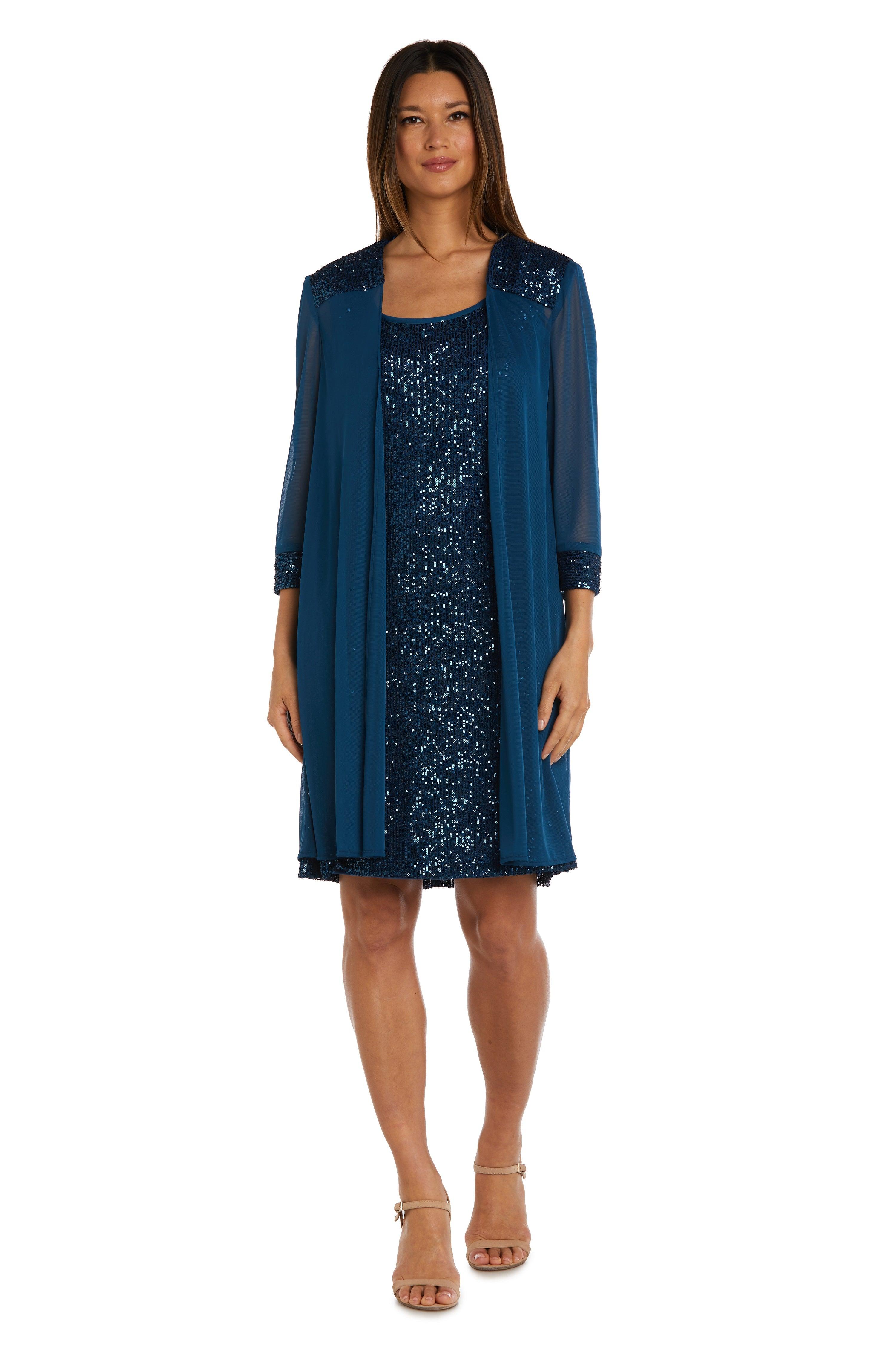 R&M Richards 2762P Short Petite Chiffon Jacket Dress