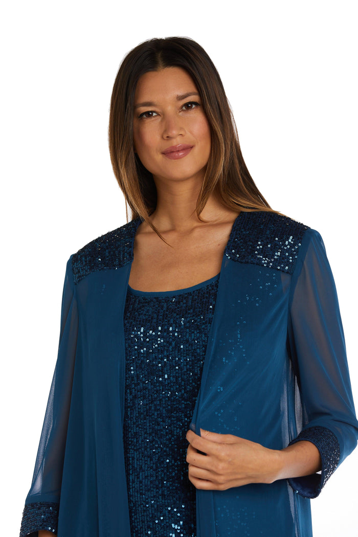 R&M Richards 2762P Short Petite Chiffon Jacket Dress