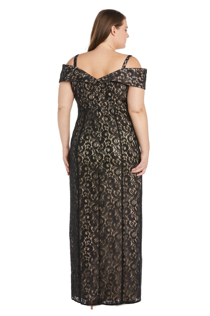 Plus Size Dresses Long Mother of the Bride Plus Size Formal Dress Black/Nude