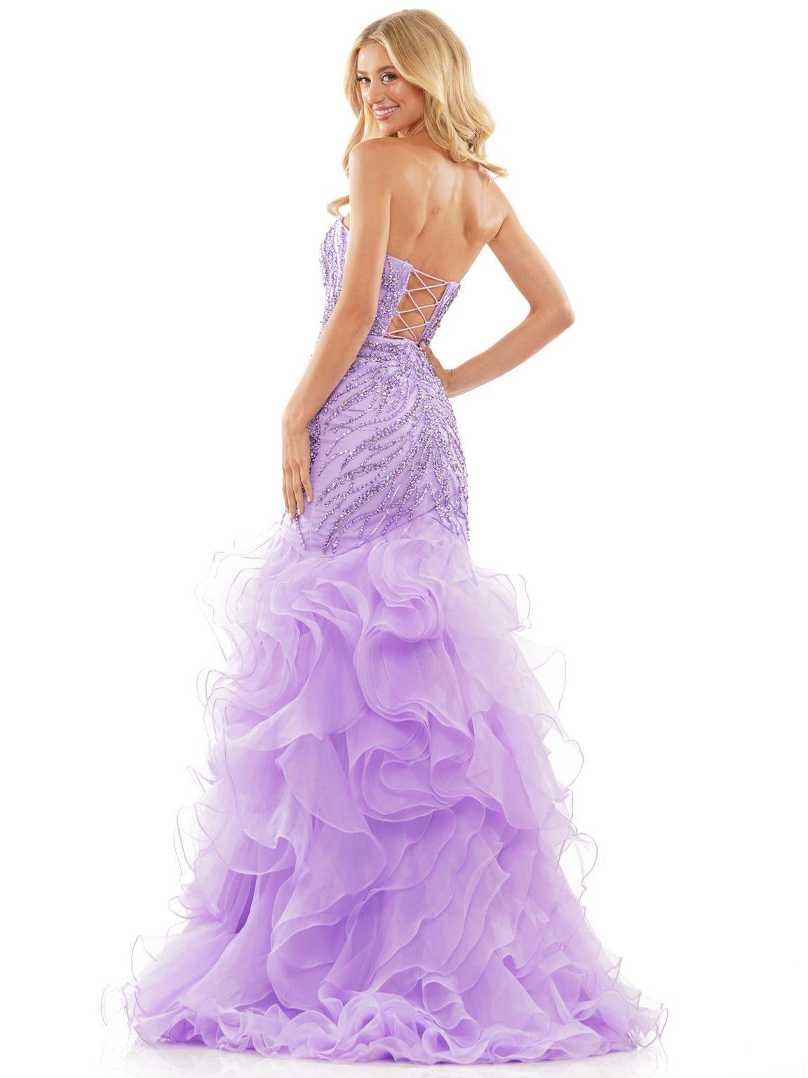 Prom Dresses Long Strapless Mermaid Prom Dress Lavender