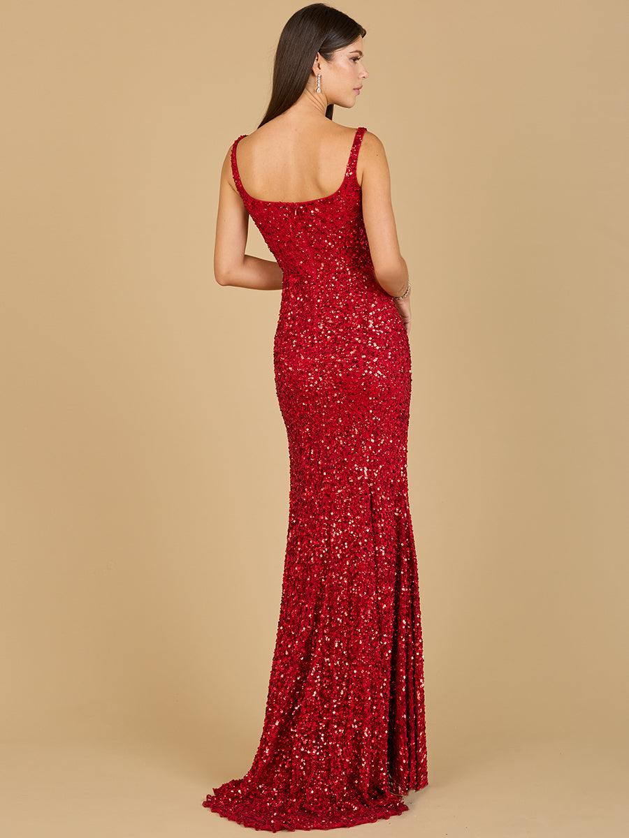 Prom Dresses Sleeveless Long Beaded Prom Dress Red