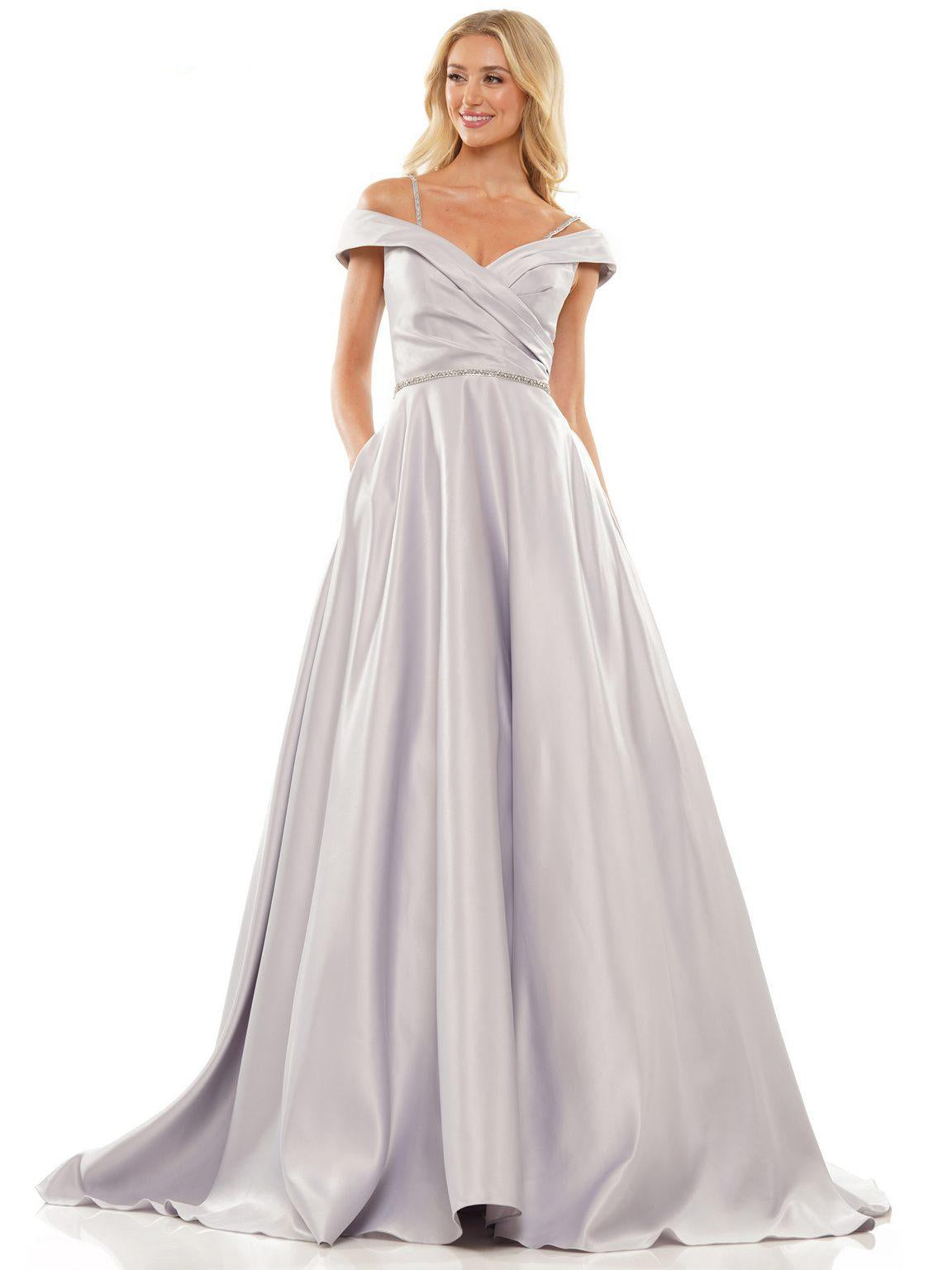 Prom Dresses Prom Long Off Shoulder Ball Gown Platinum