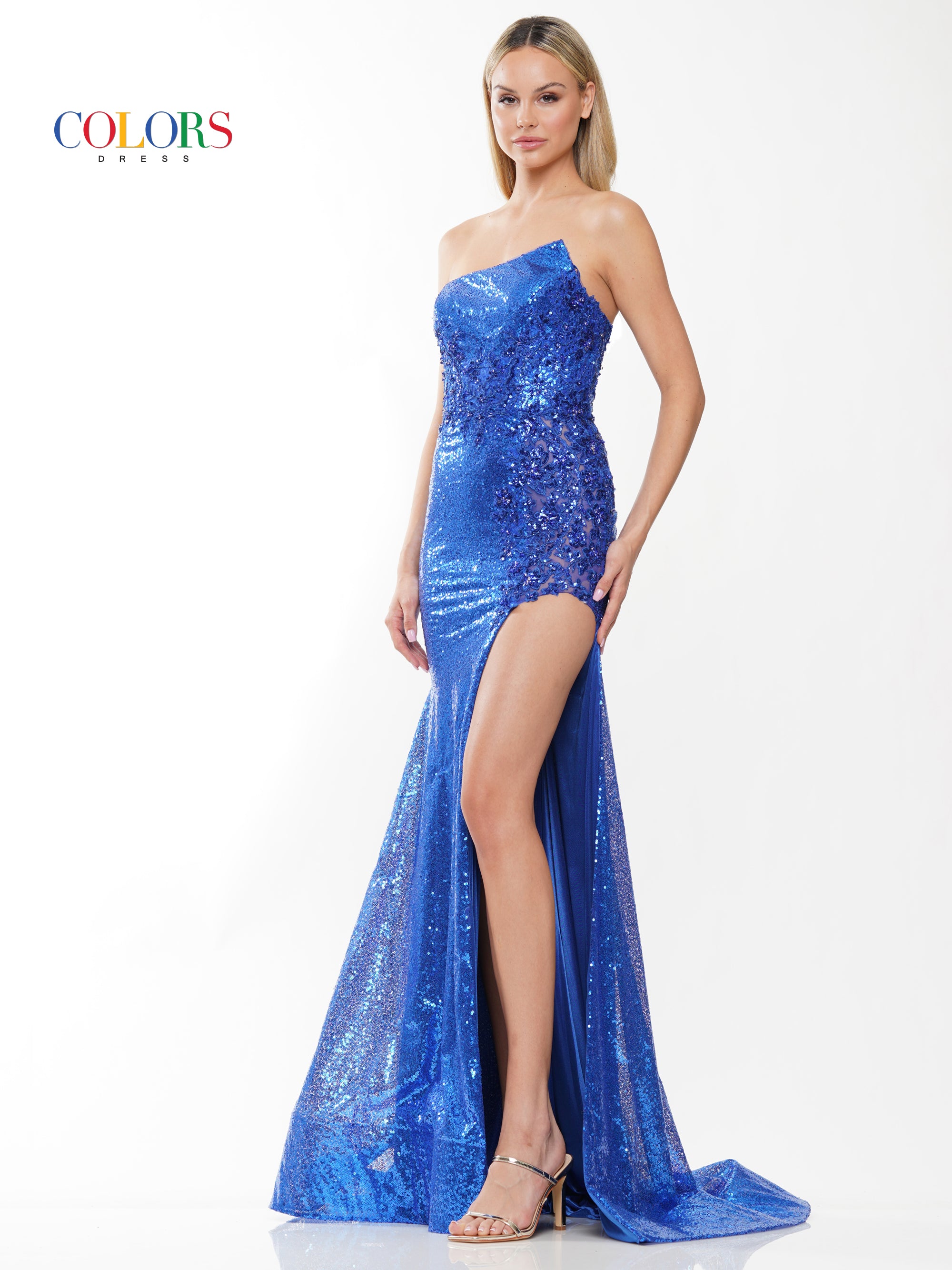 Royal Colors 3129 Long Strapless Fitted Sequin Prom Dress for $90.0 ...