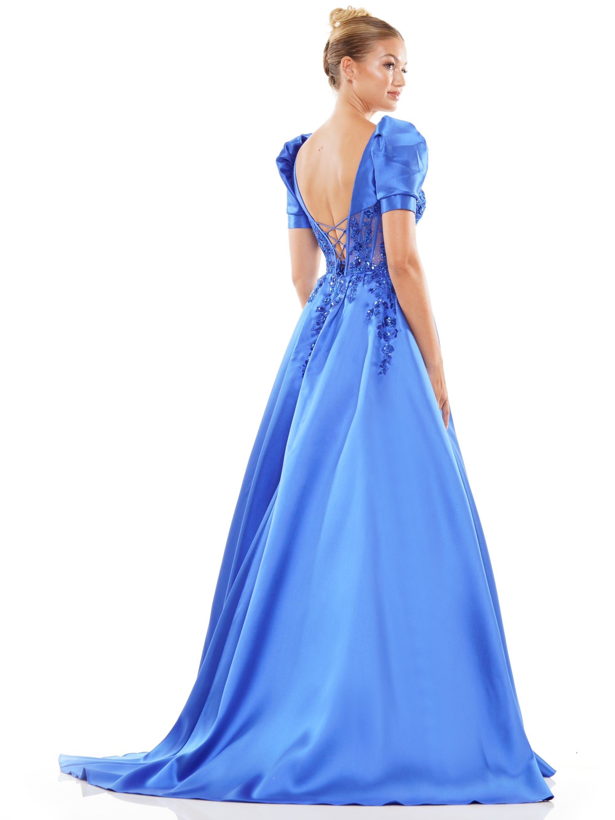 Prom Dresses Long Formal A Line Slit Prom Dress Royal