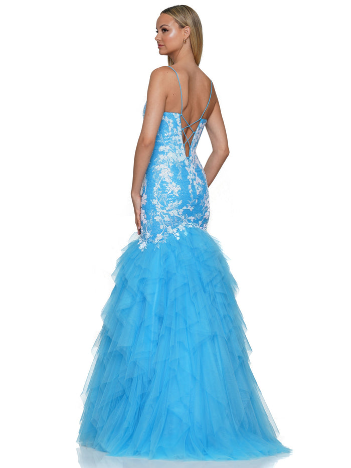 Prom Dresses Long Formal Sequin Mesh Mermaid Prom Dress Turquoise