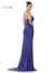 Prom Dresses Long Sequin Corset Bodice Cross Back Prom Dress  Royal