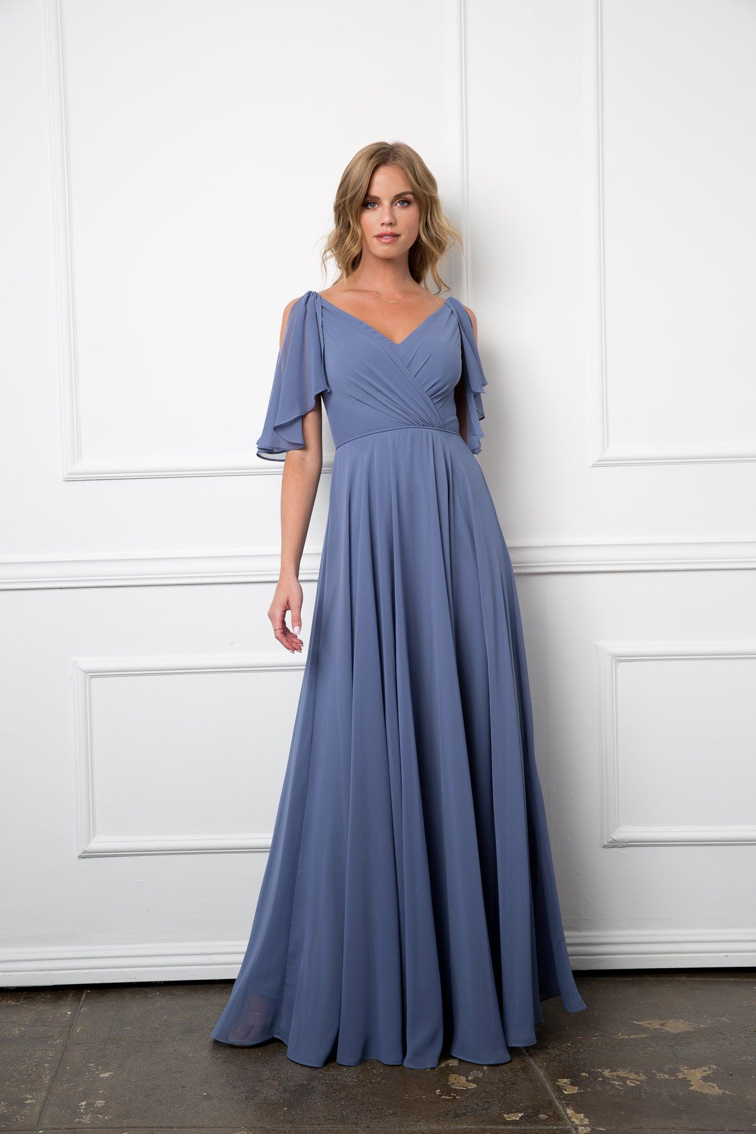 Slate blue formal dresses hotsell