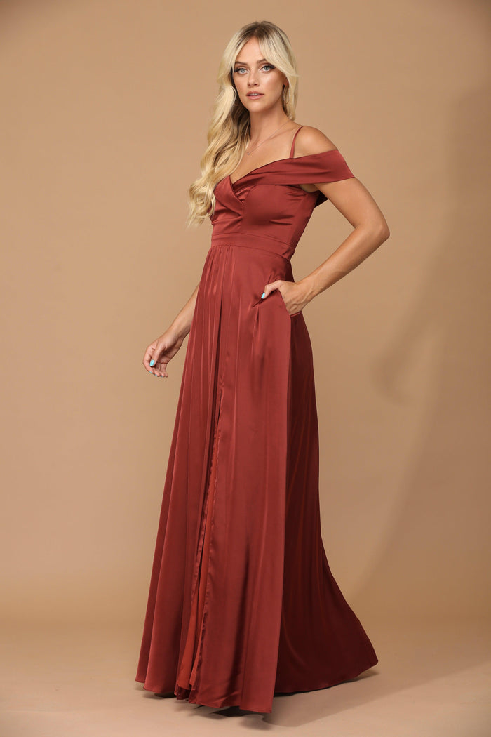 Long Formal Off Shoulder Bridesmaid Dress Sale