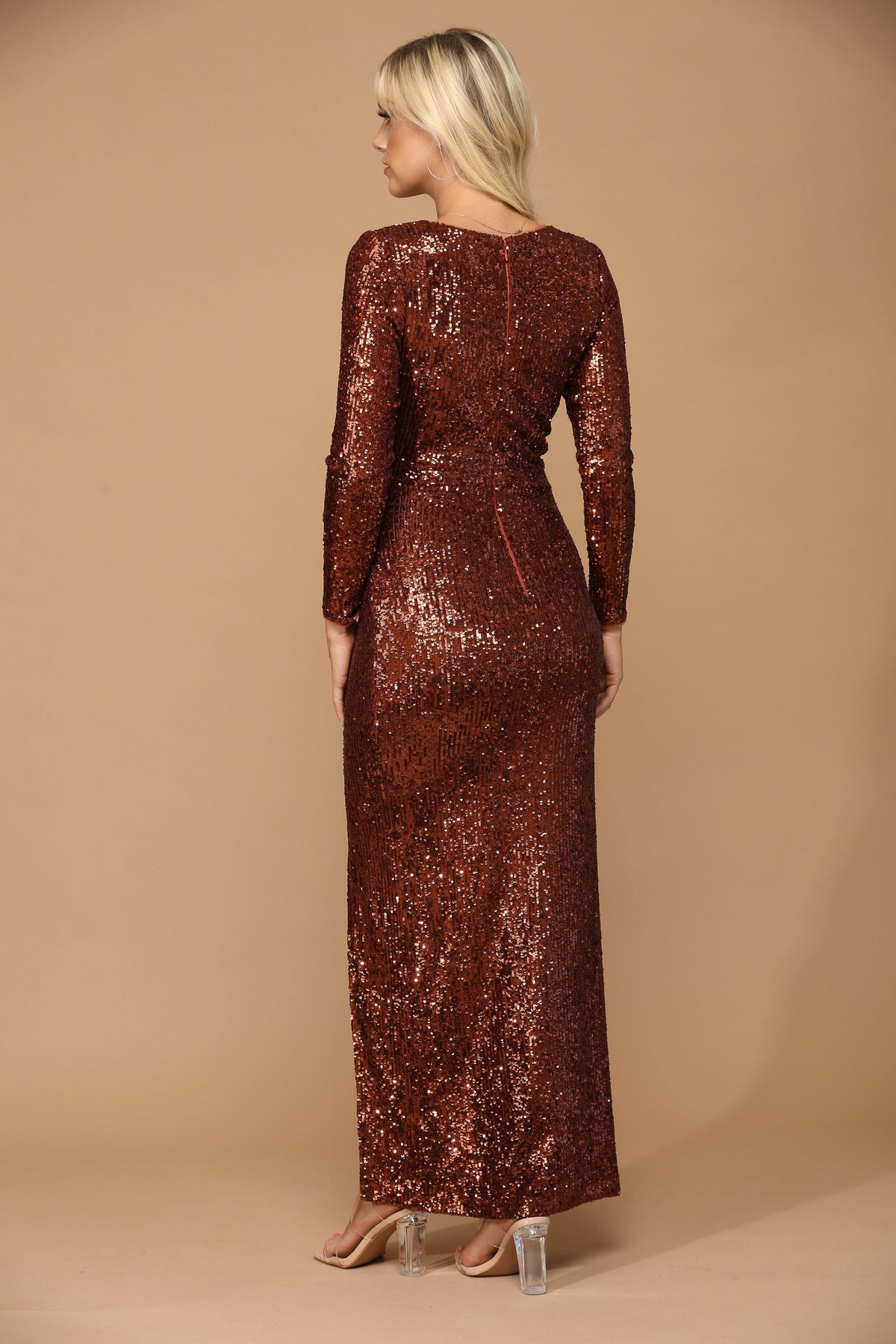 Long Sleeve Formal Evening Dress