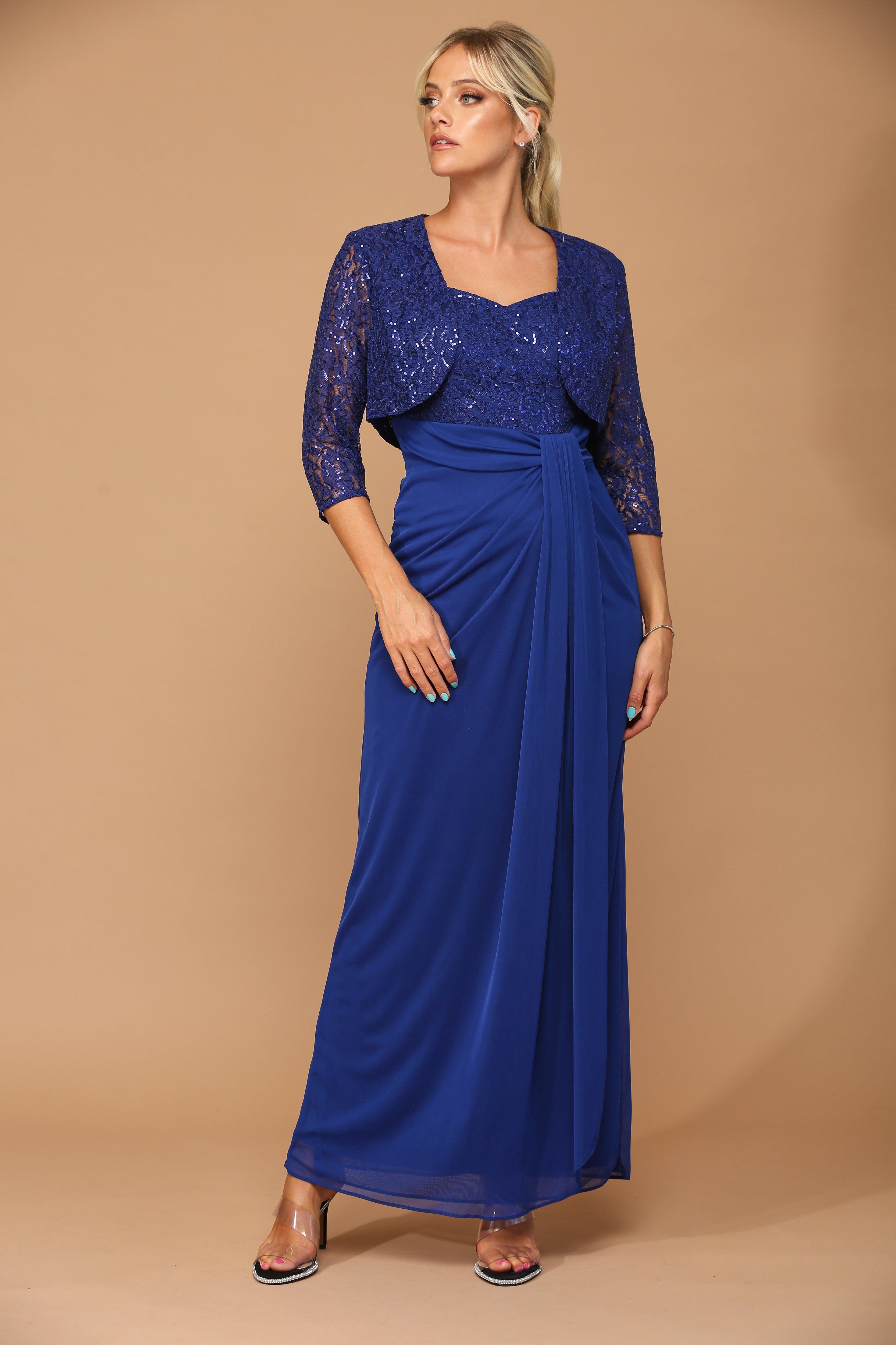 Long Mother of the Bride 2 Piece Formal Bolero Dress