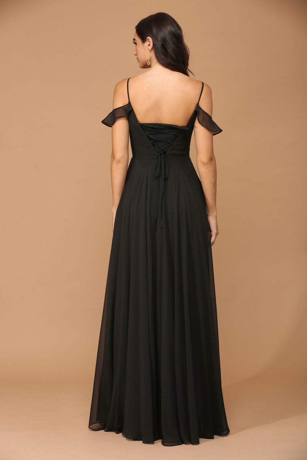 Long Off Shoulder Formal Chiffon Bridesmaids Dress Sale