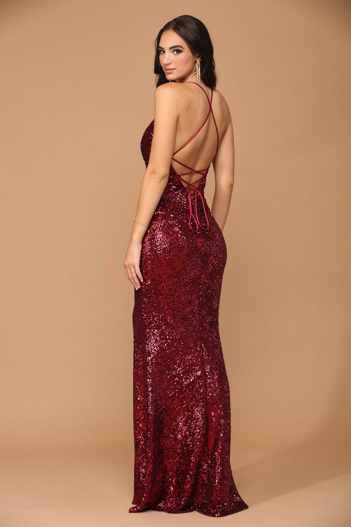 Long Spaghetti Strap Formal Evening Prom Gown Sale