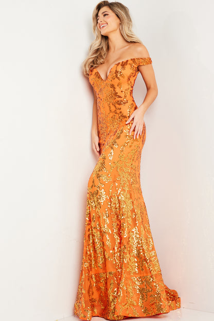 Prom Dresses Fitted Long Formal Prom Dress Orange