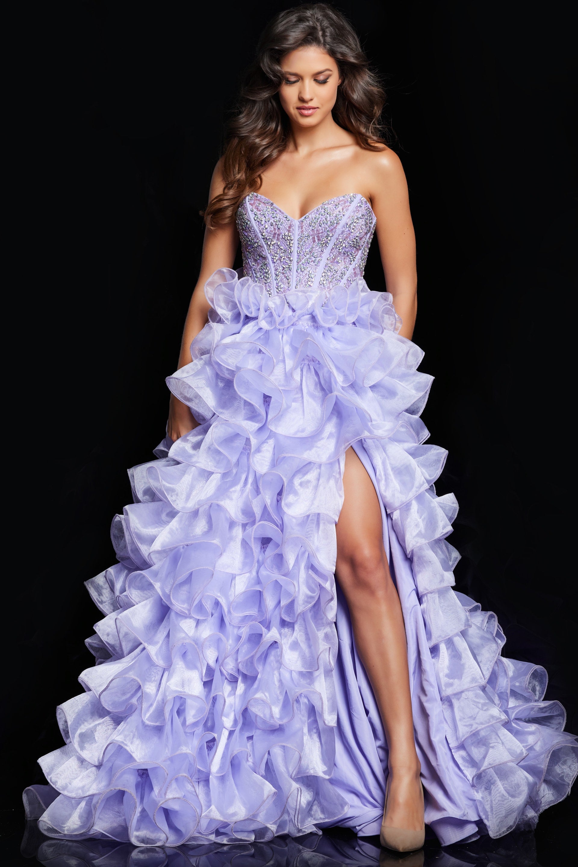 Lilac Jovani 37322 Long Formal Prom Dress for $1040.0 – The Dress Outlet