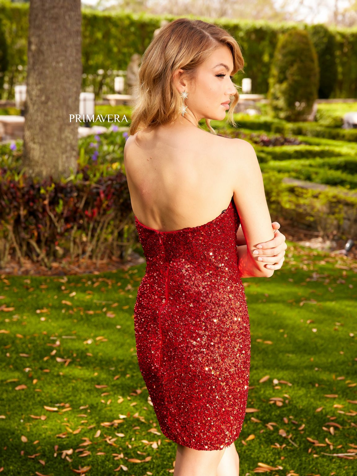 Primavera Couture 3899 Short Strapless Homecoming Dress