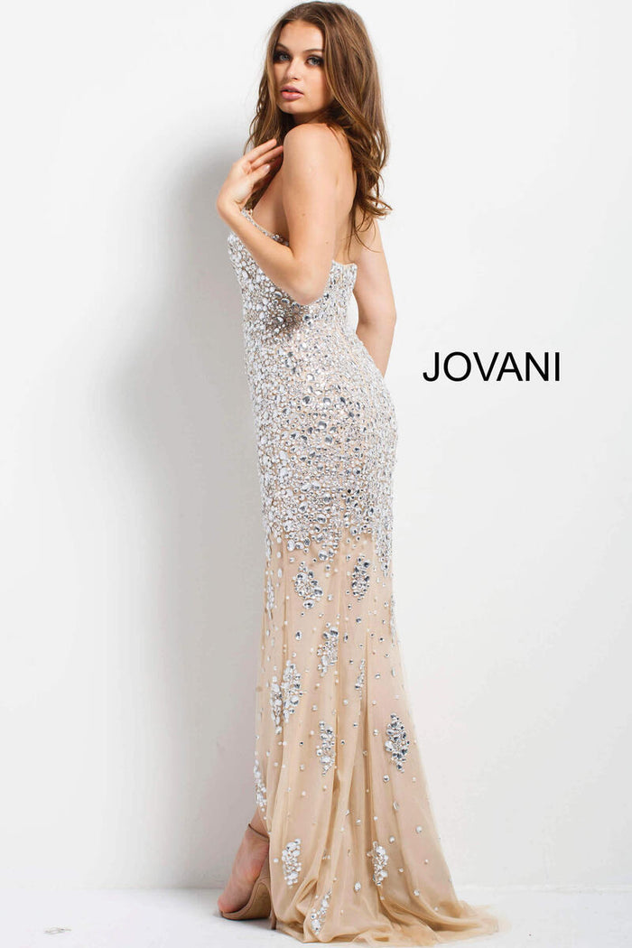 Prom Dresses Long Formal Prom Dress Silver/Nude