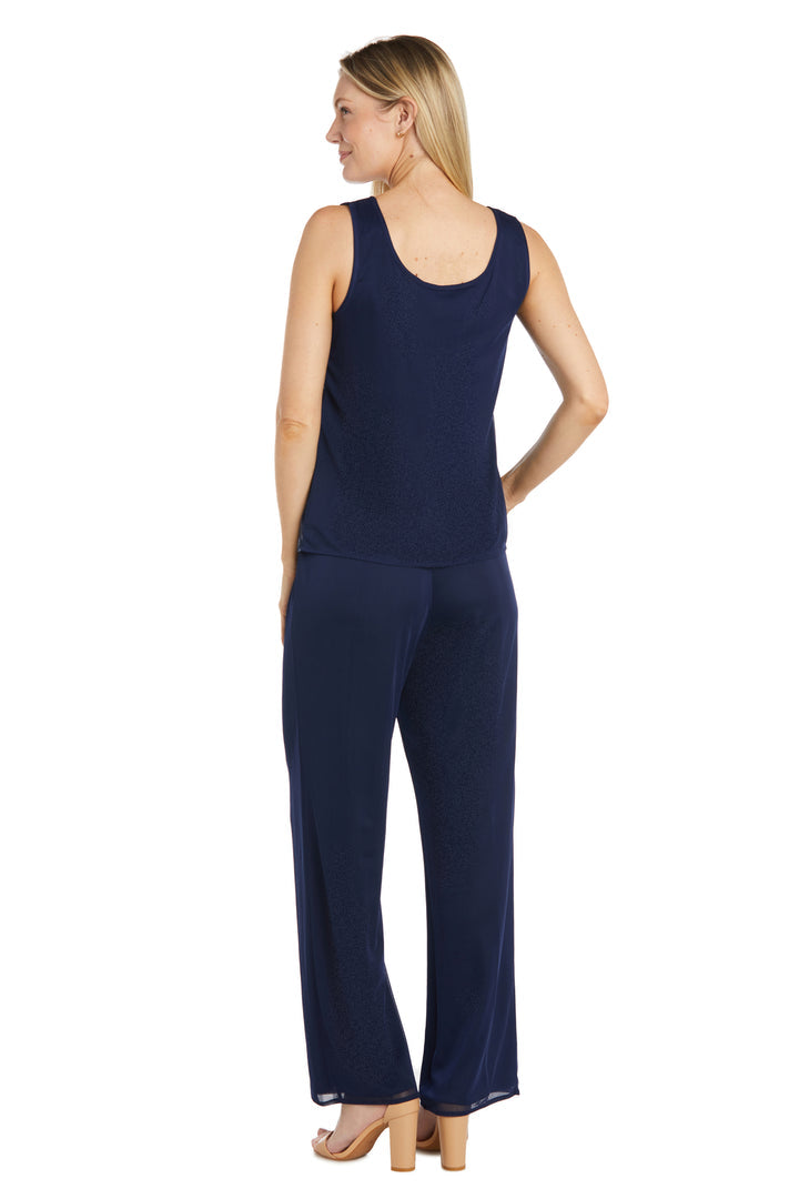 R&M Richards 42734 Three Piece Sequin Pant Suit Jacket Set