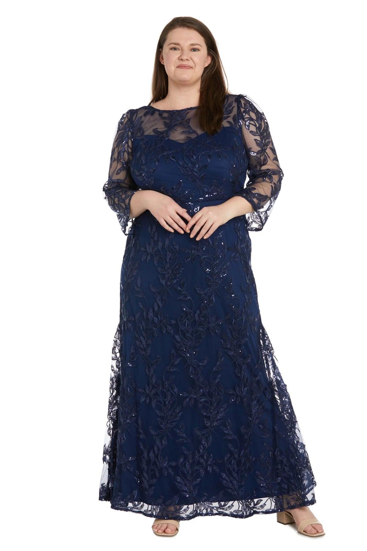 Mother of the Bride Dresses Plus Size Long Formal Dress Navy