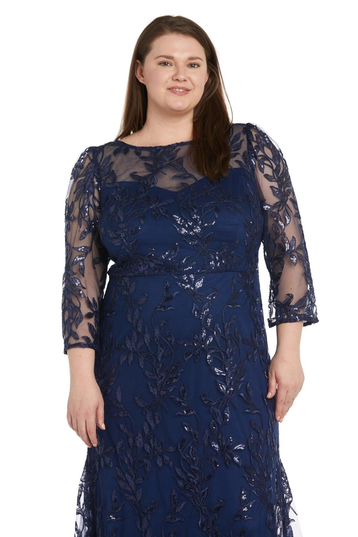 Mother of the Bride Dresses Plus Size Long Formal Dress Navy