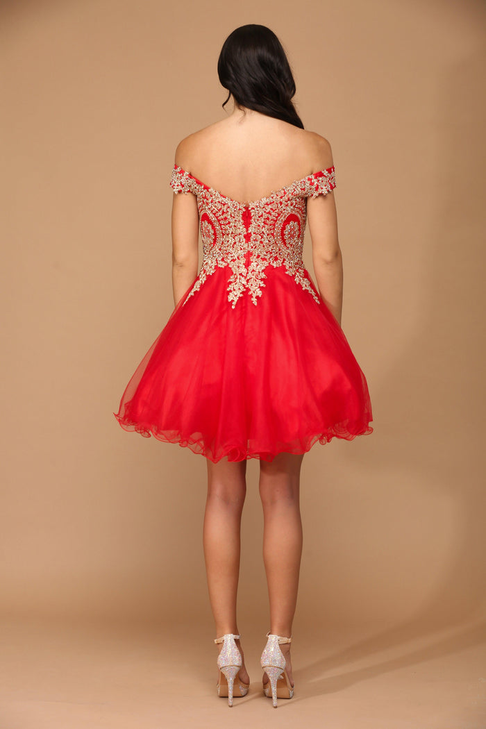 Short Prom Off Shoulder Homecoming Cocktail Dress