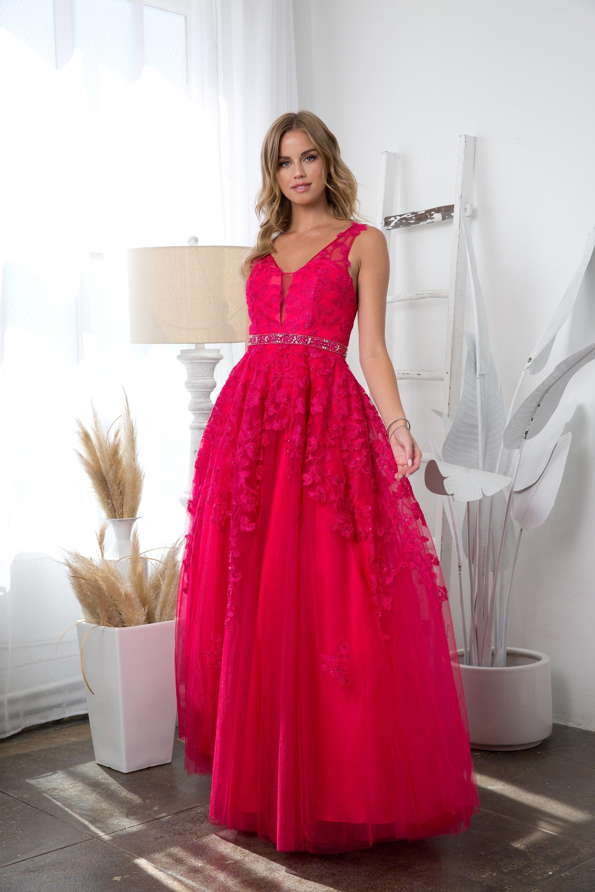 Long Formal Sleeveless Prom Ball Gown