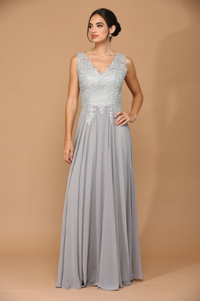 Long Mother of the Bride Chiffon Formal Dress