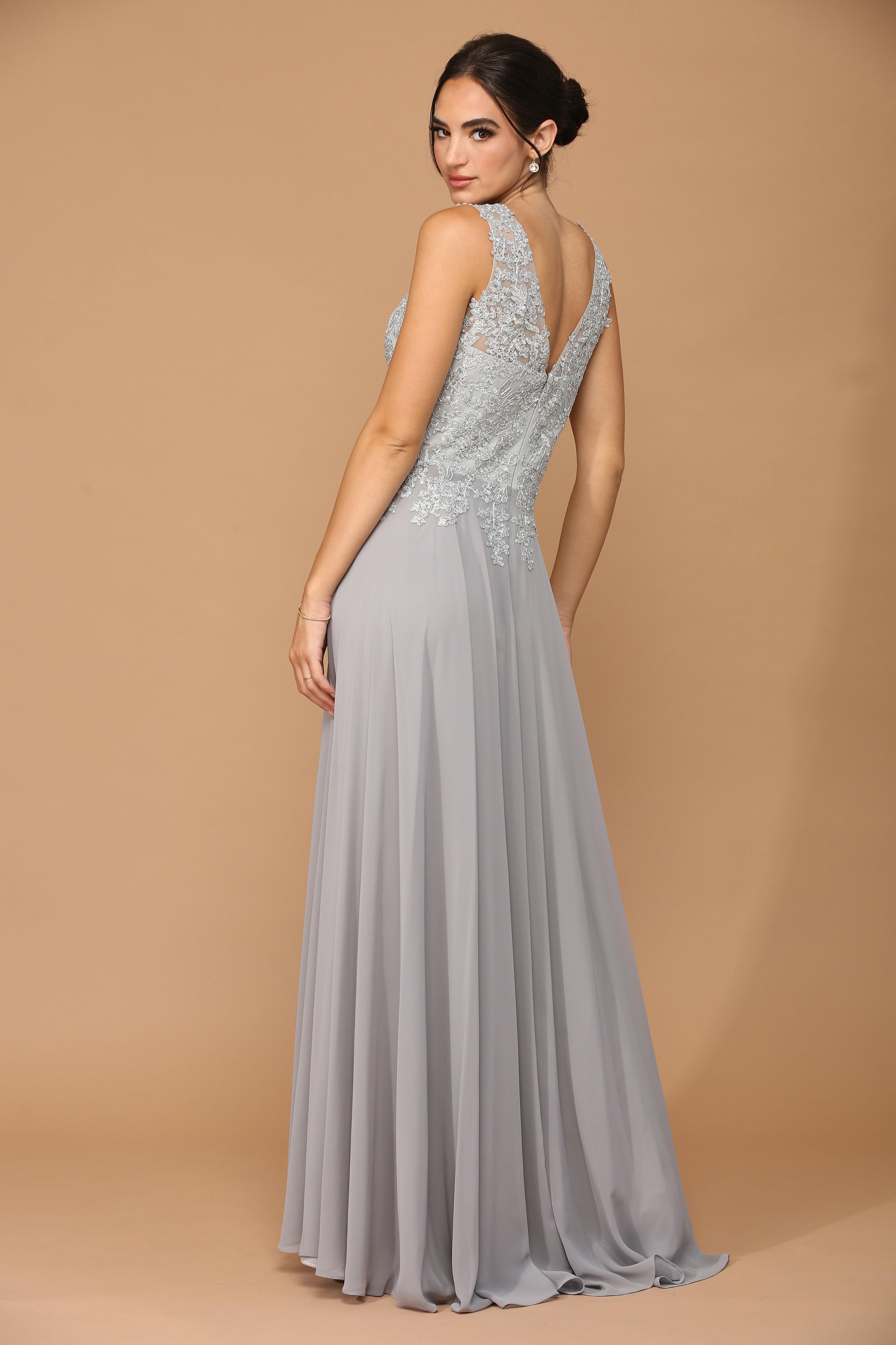 Long Mother of the Bride Chiffon Formal Dress
