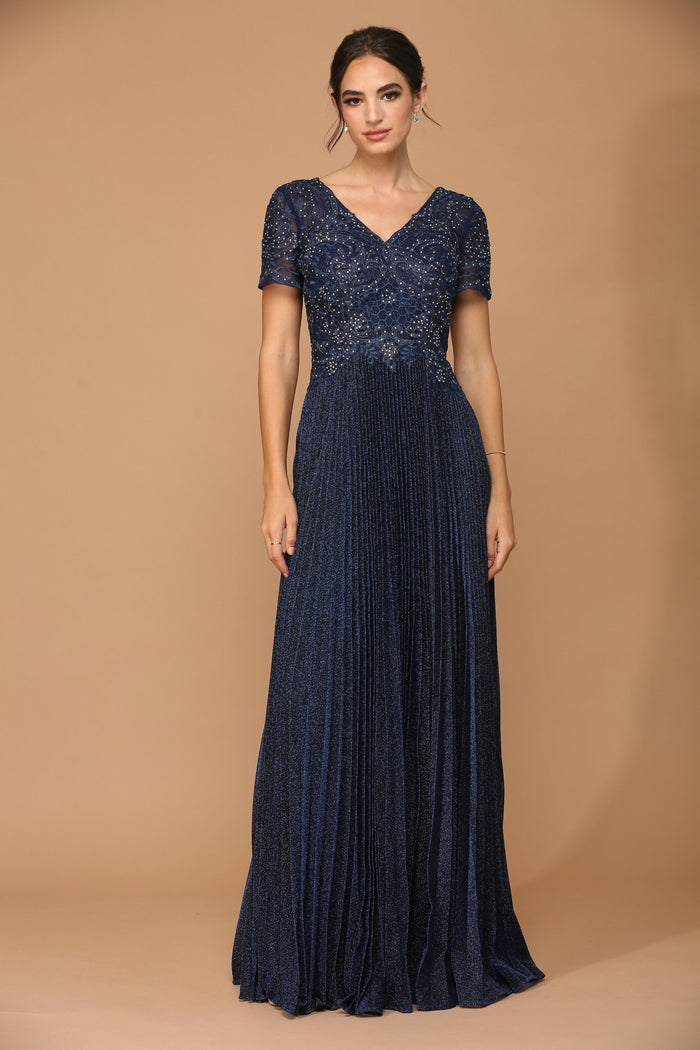 Mother of the Bride Long Formal Metallic Dress Sale