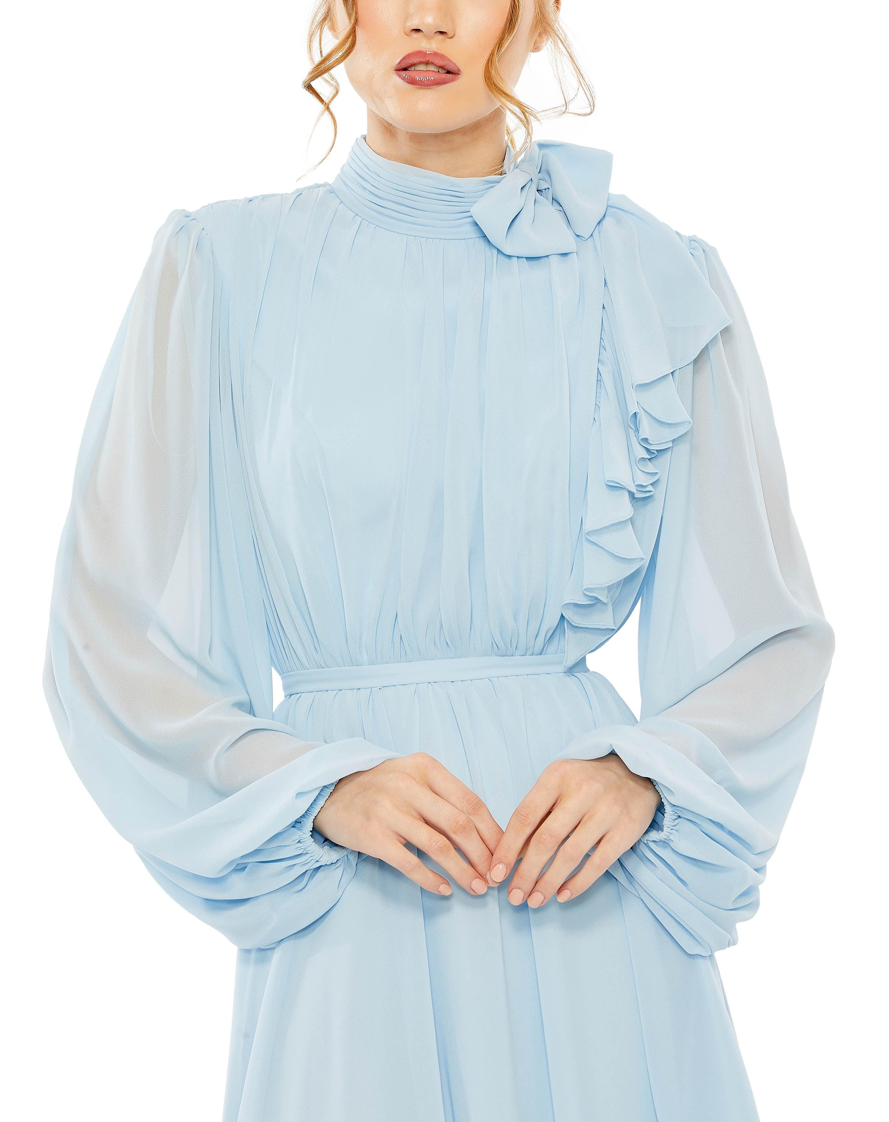 Cocktail Dresses Long Sleeve Short Cocktail Dress Powder Blue