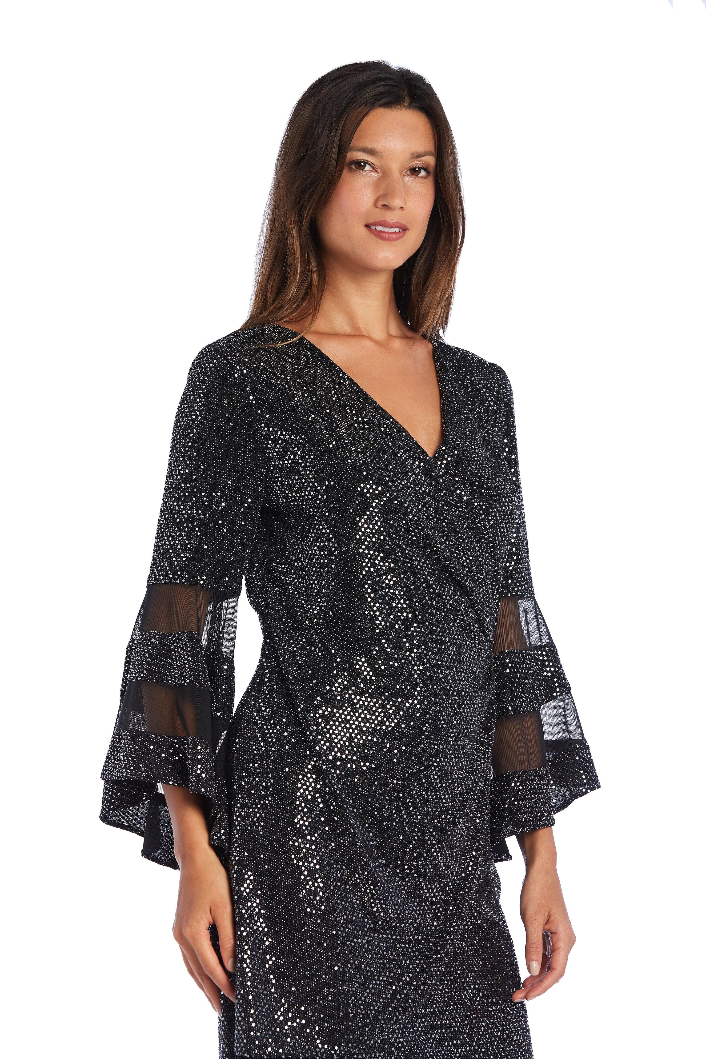 R&M Richards 5633 Short Cocktail Metallic Dress