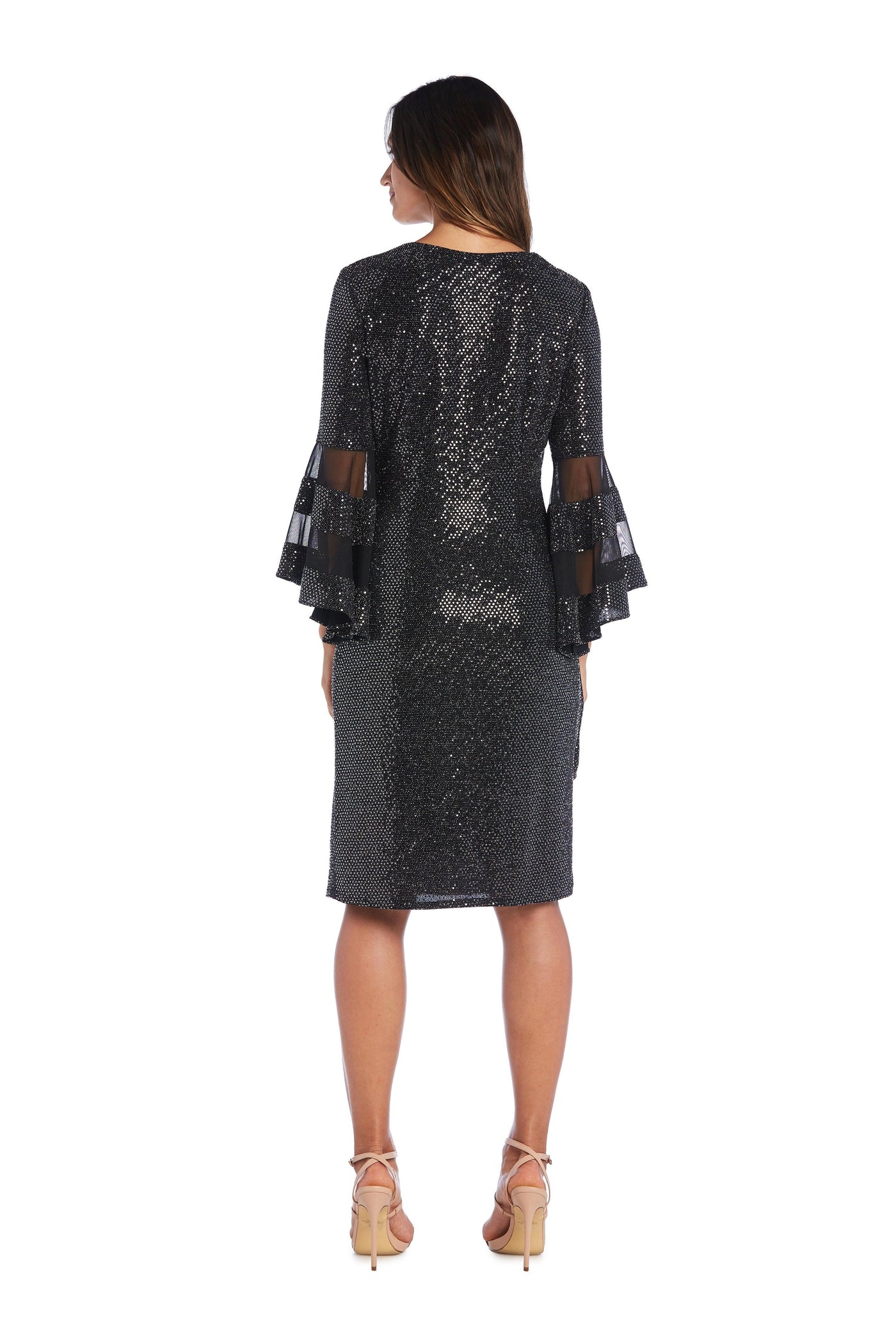 R&M Richards 5633 Short Cocktail Metallic Dress