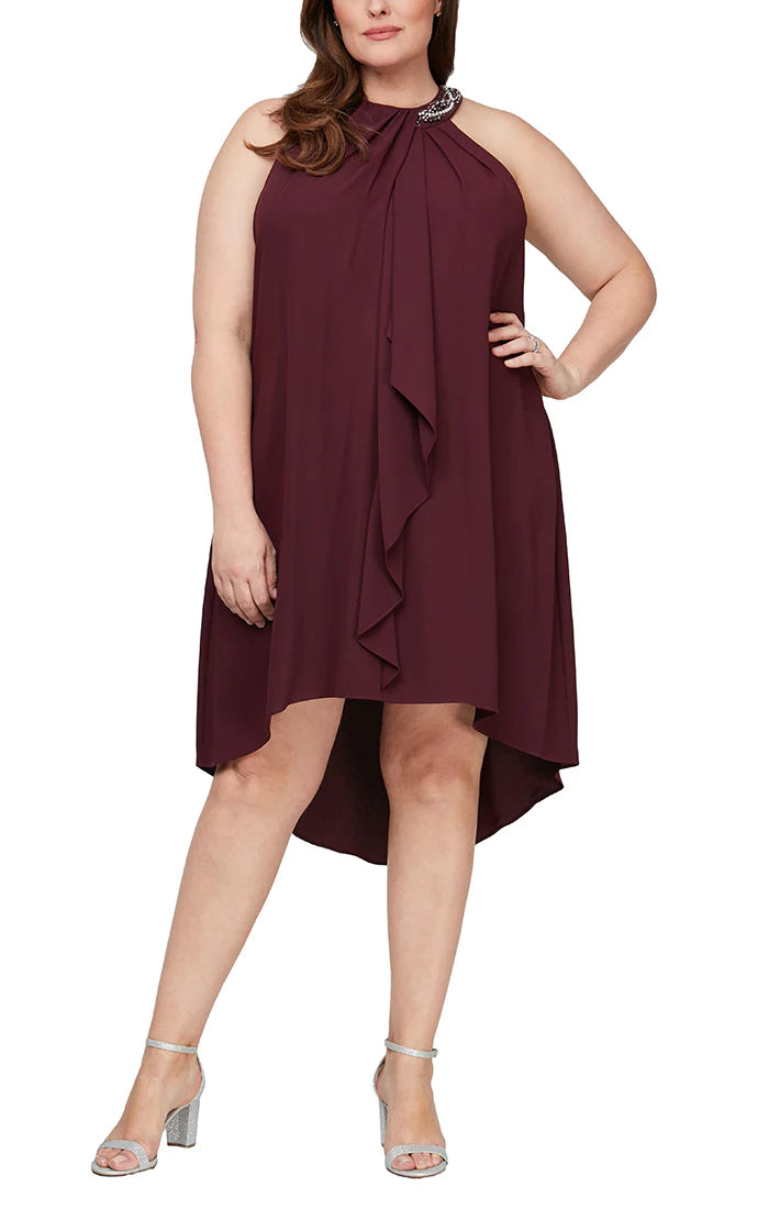 SL Fashions 619005 Plus Size Cocktail Short Dress