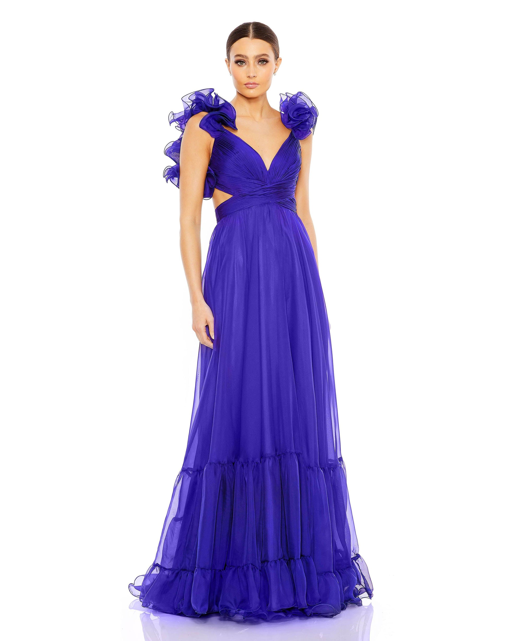 Mac Duggal 67911 Long Prom Ruffled Dress