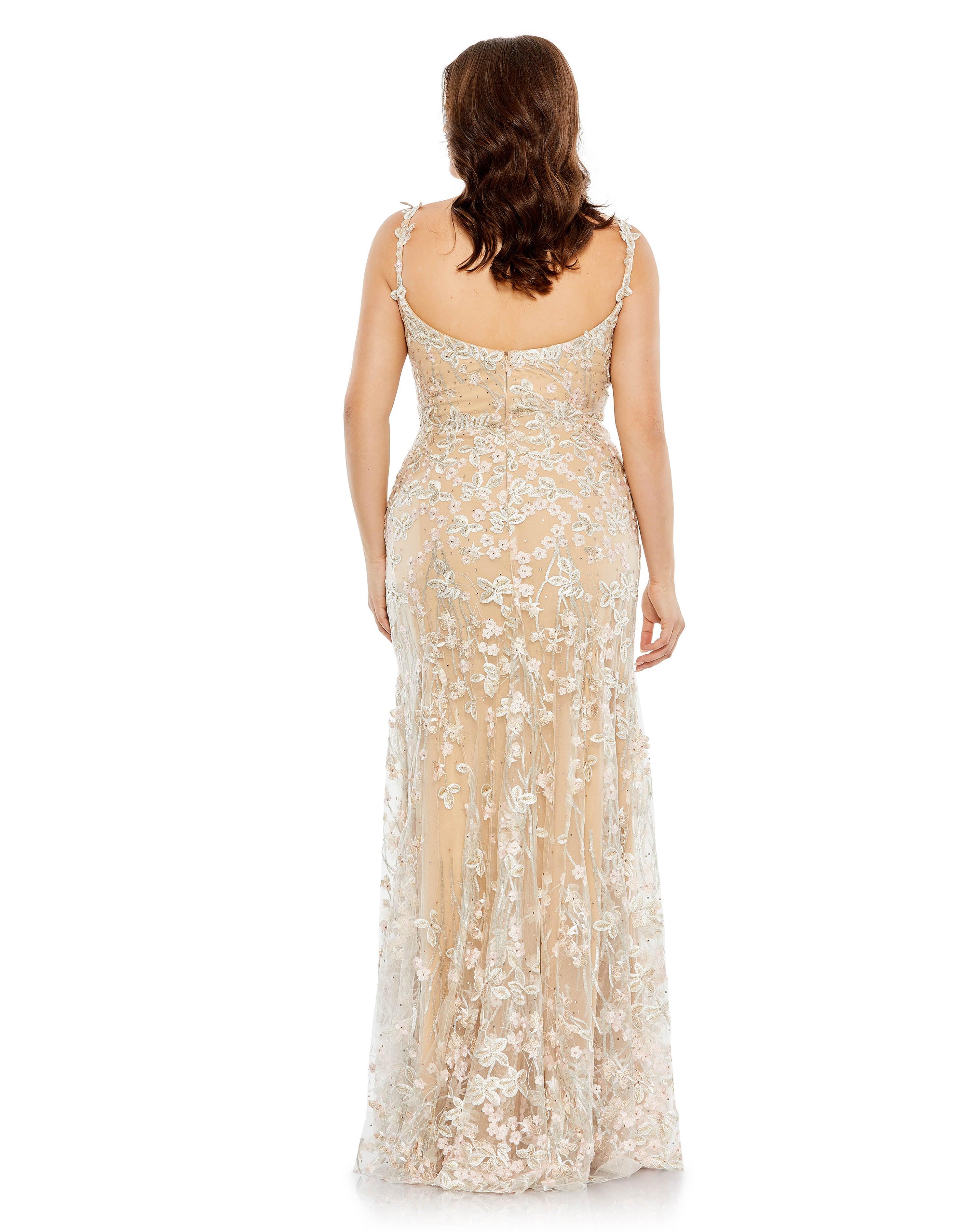 Plus Size Dresses Fabulouss Plus Size Long Trumpet Dress Nude