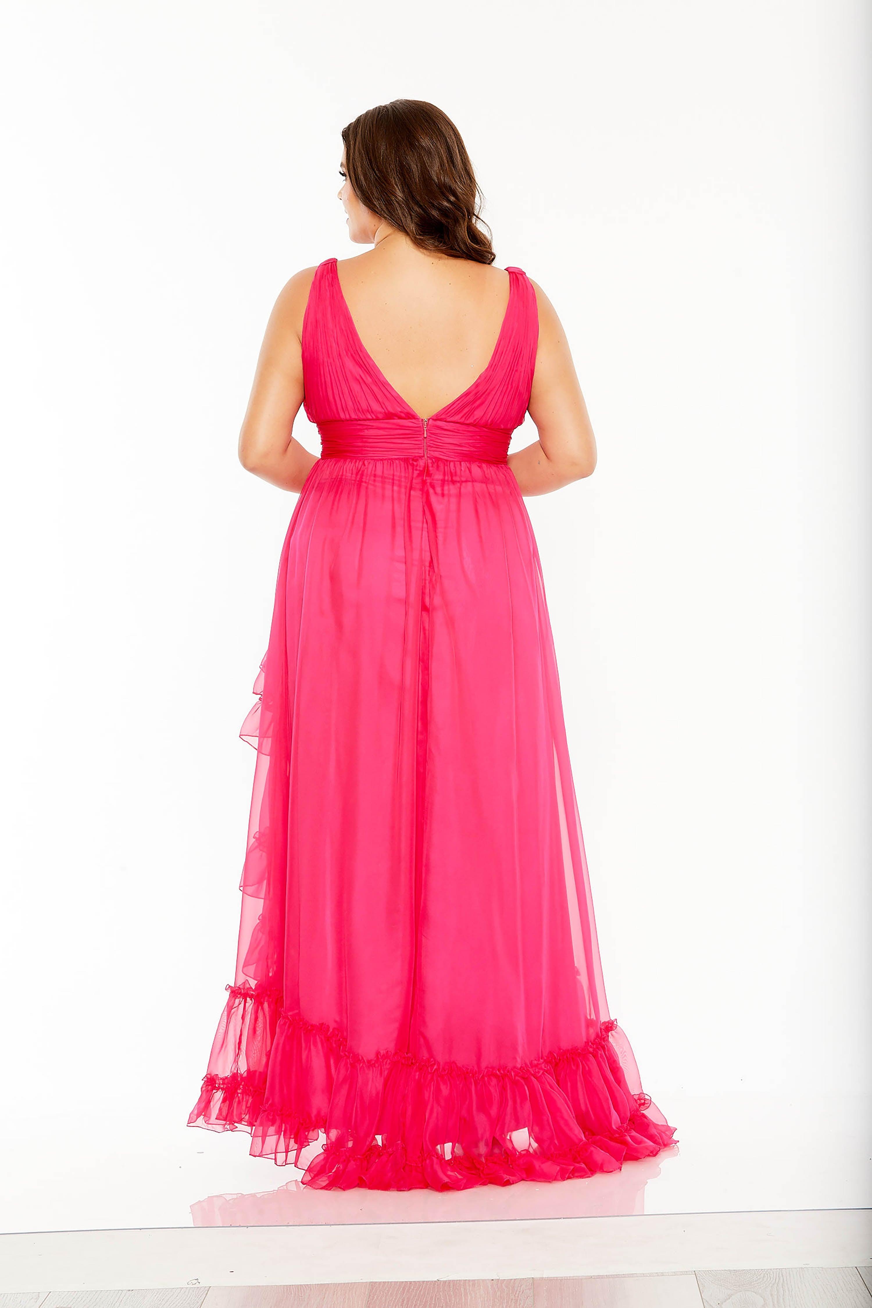 Plus Size Dresses Fabulouss High Low Plus Size Dress Hot Pink