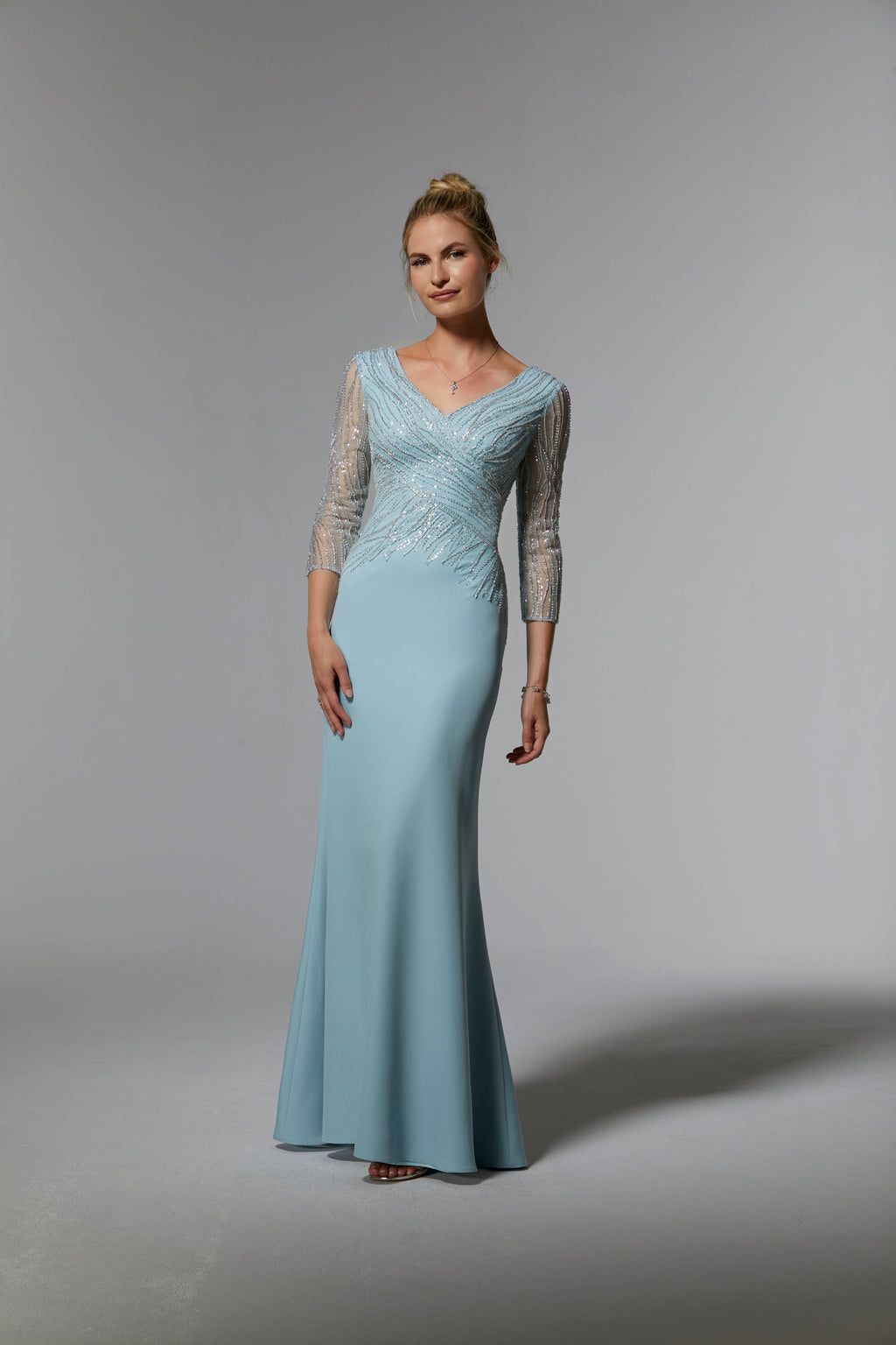Light Blue MGNY Madeline Gardner New York 72916 Long Mother of the