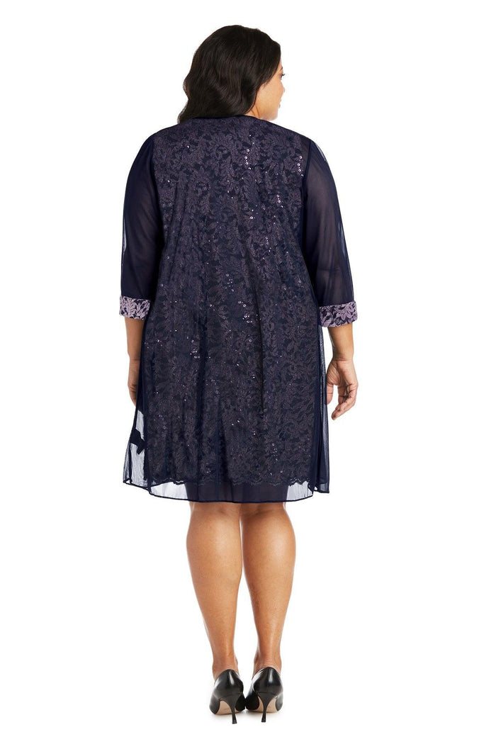 R&M Richards 7312W Plus Size Short Jacket Dress