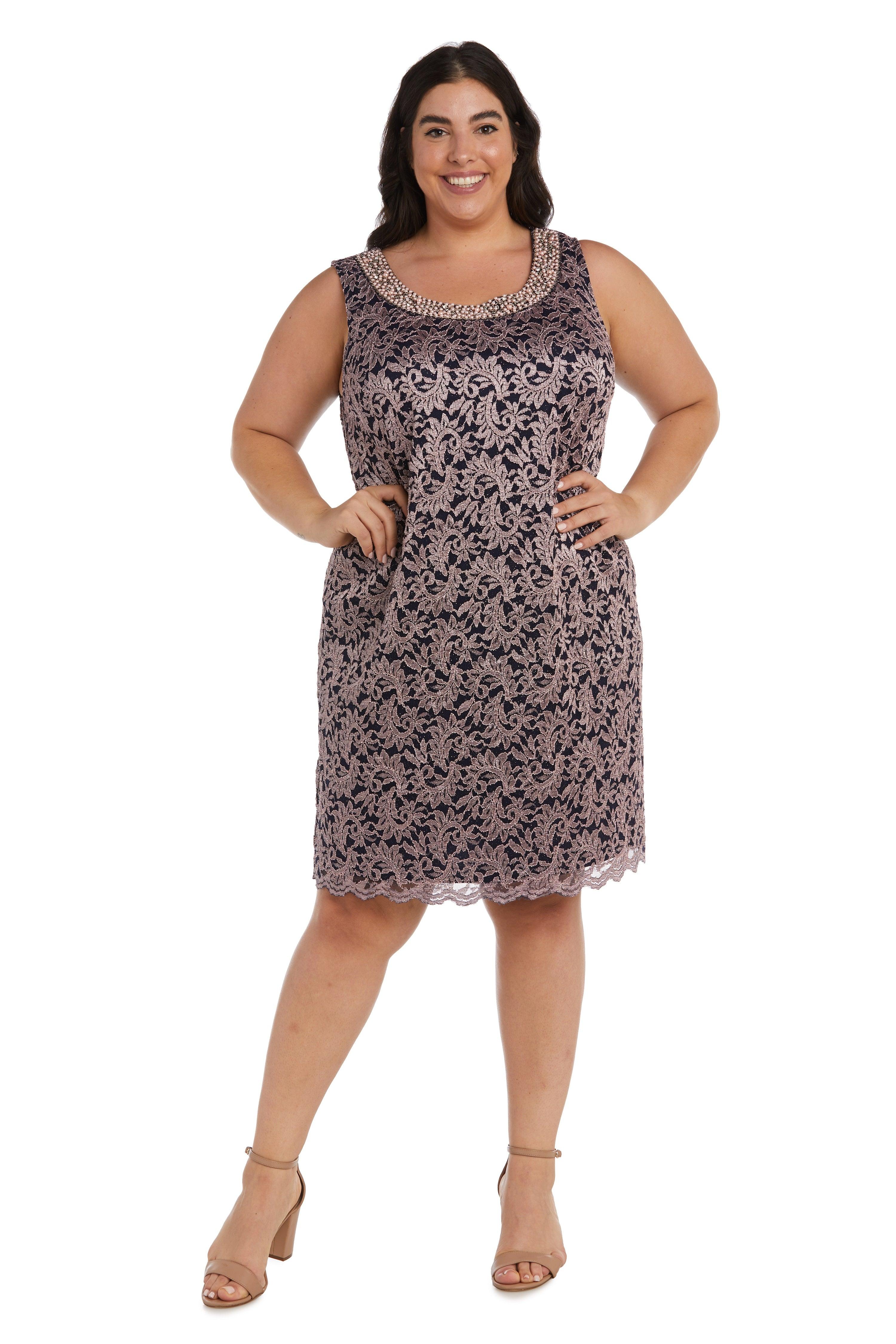 R&M Richards 7312W Plus Size Short Jacket Dress