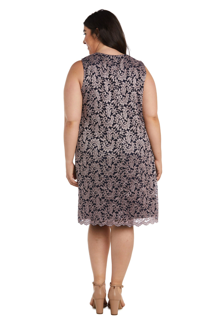 R&M Richards 7312W Plus Size Short Jacket Dress