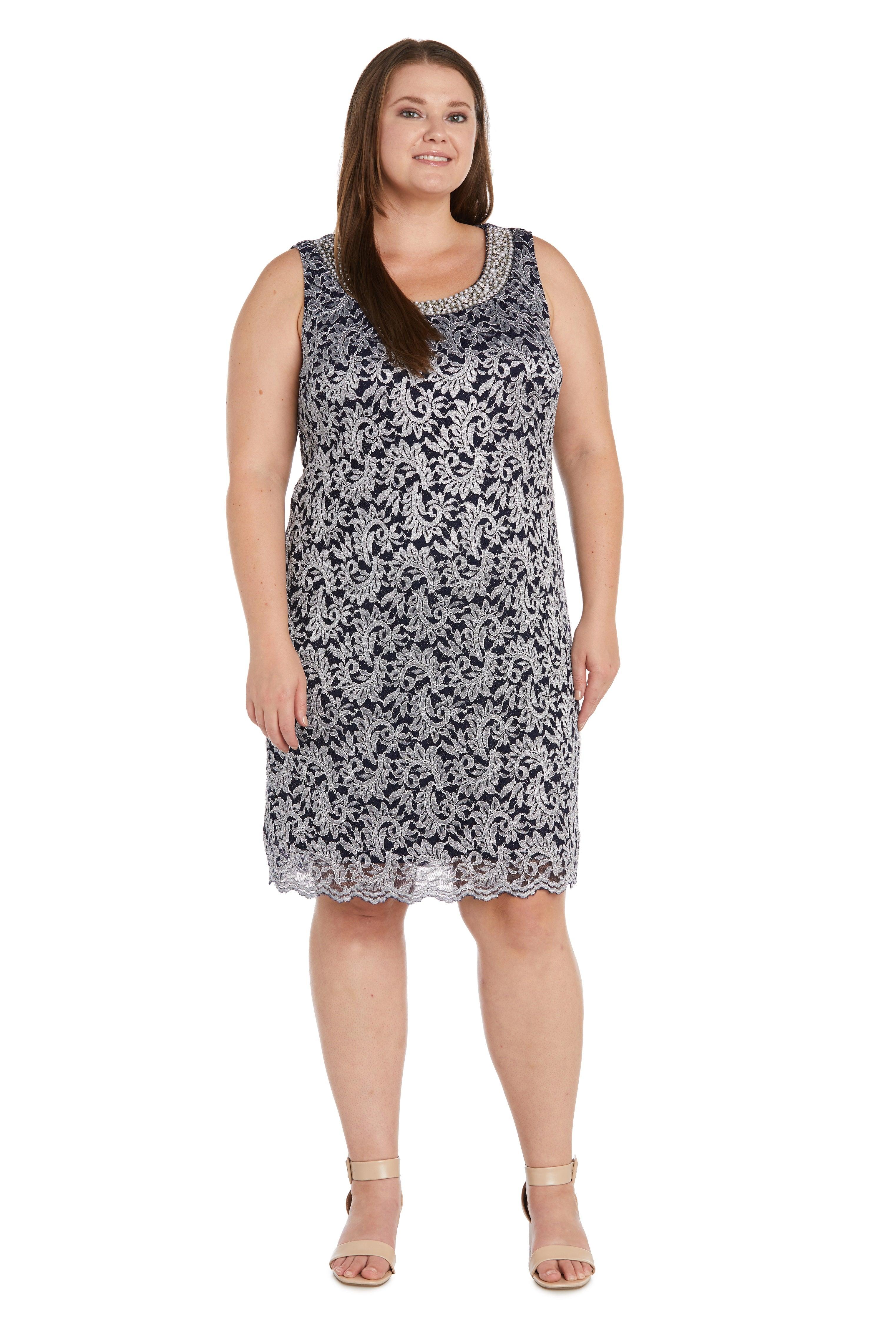 R&M Richards 7312W Plus Size Short Jacket Dress