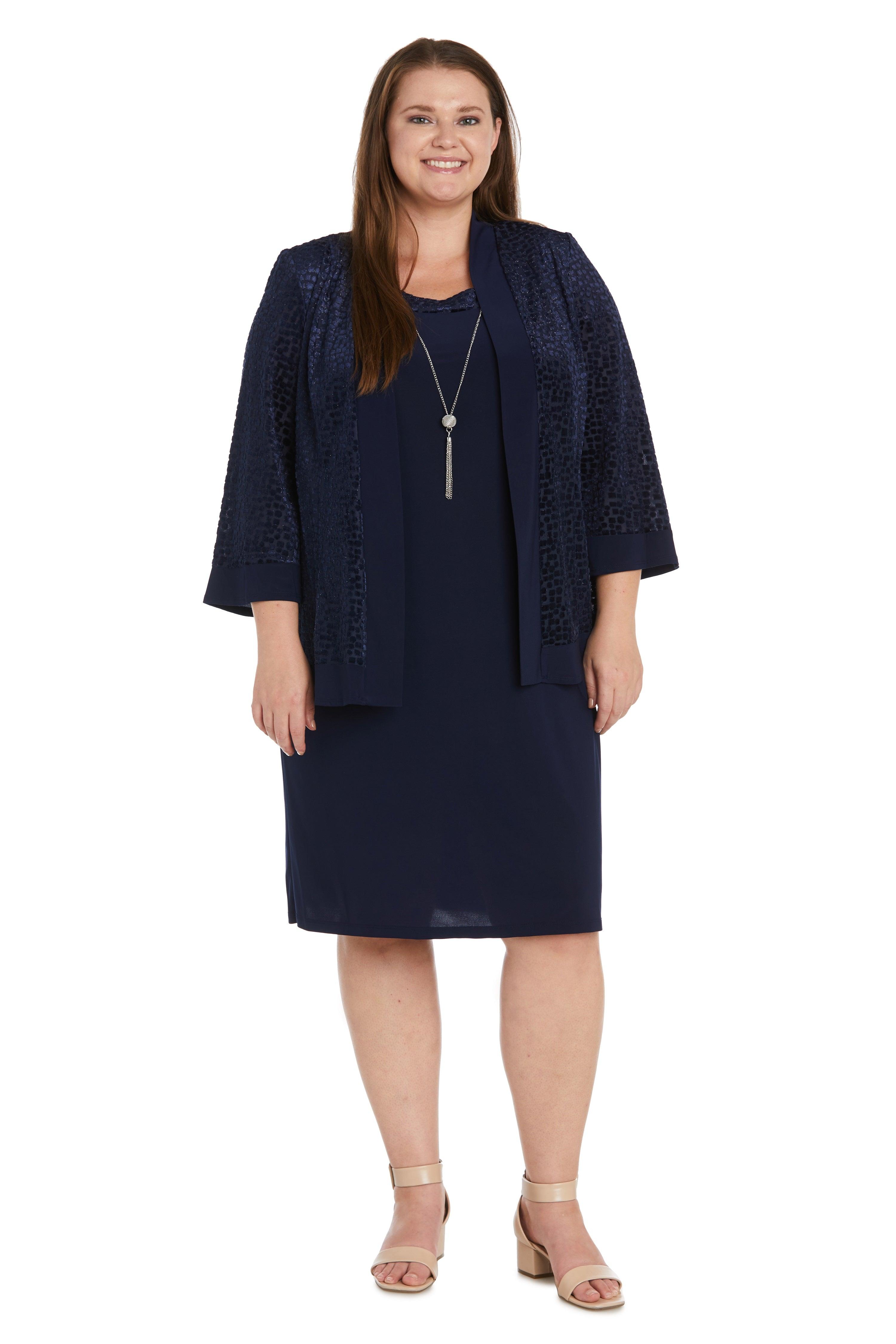R&M Richards 7597W Short Plus Size Jacket Dress