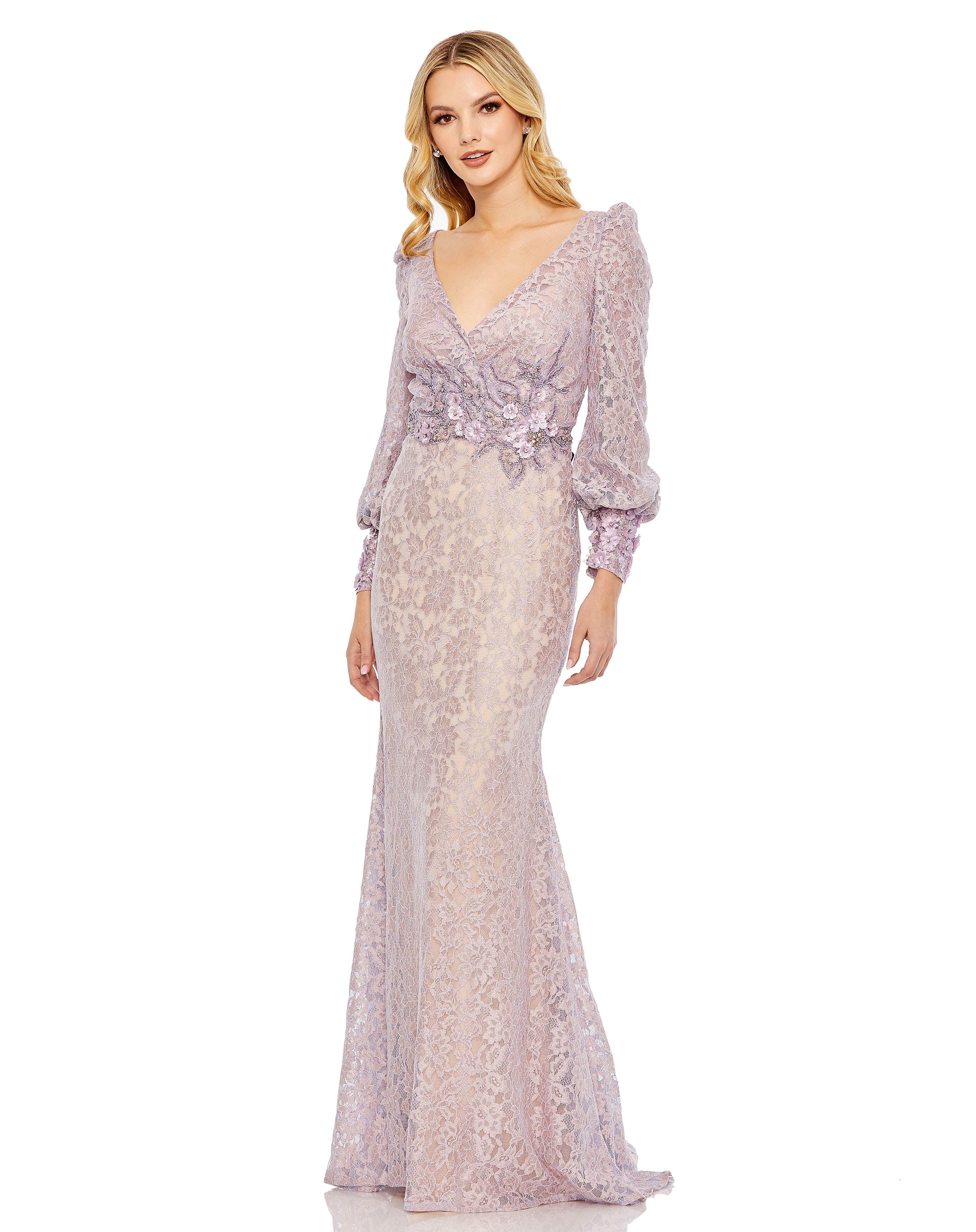Mac Duggal 79397 Long Sleeve Formal Lace Dress