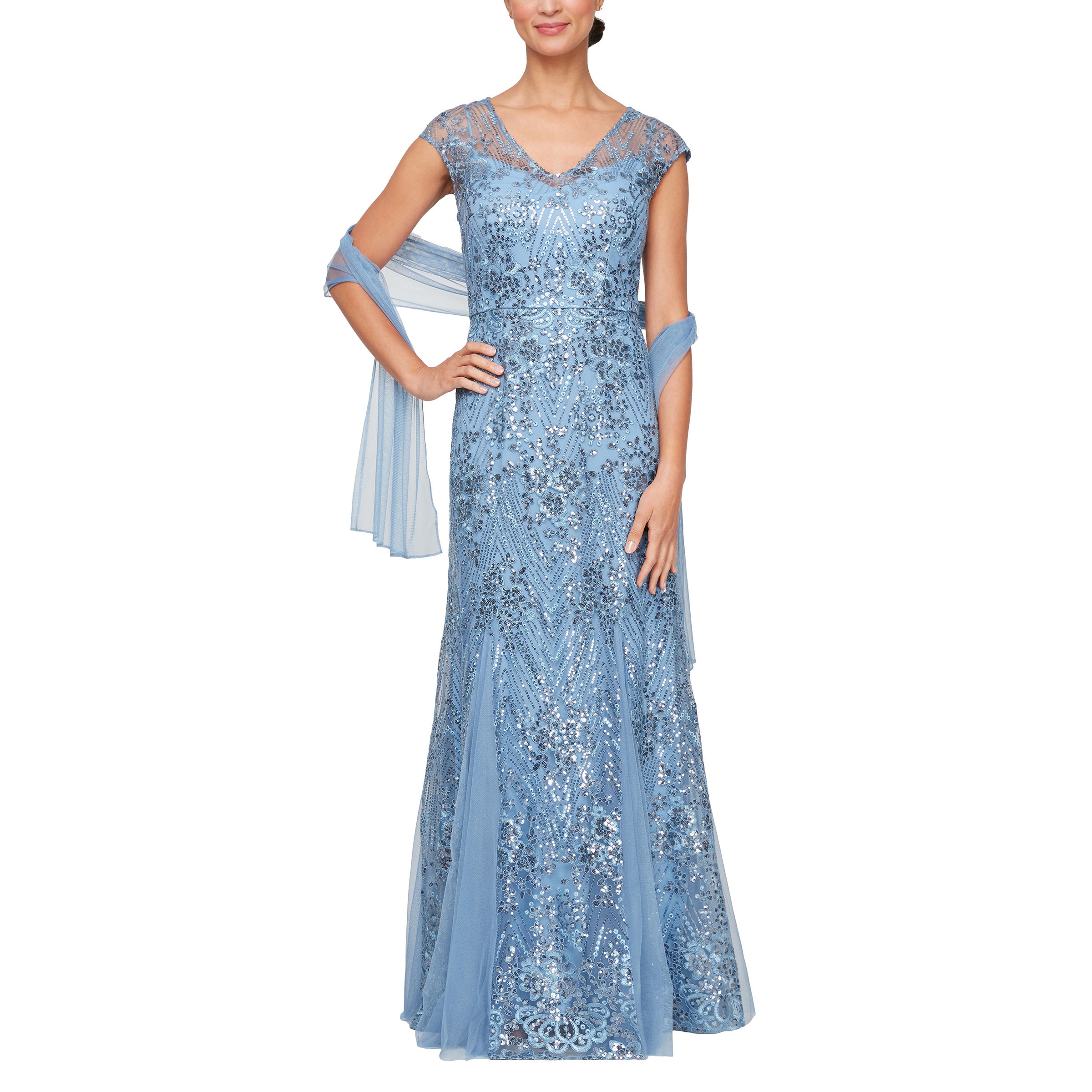 Alex Evenings 81171529 Long Mother of the Bride Formal Dress