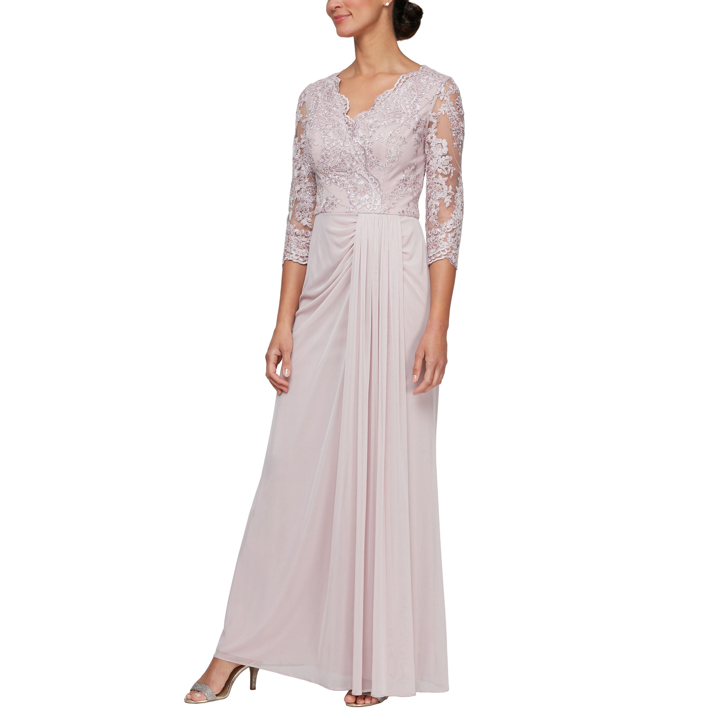 Blush Alex Evenings 81171560 Long Formal Mother of the Bride Dress for