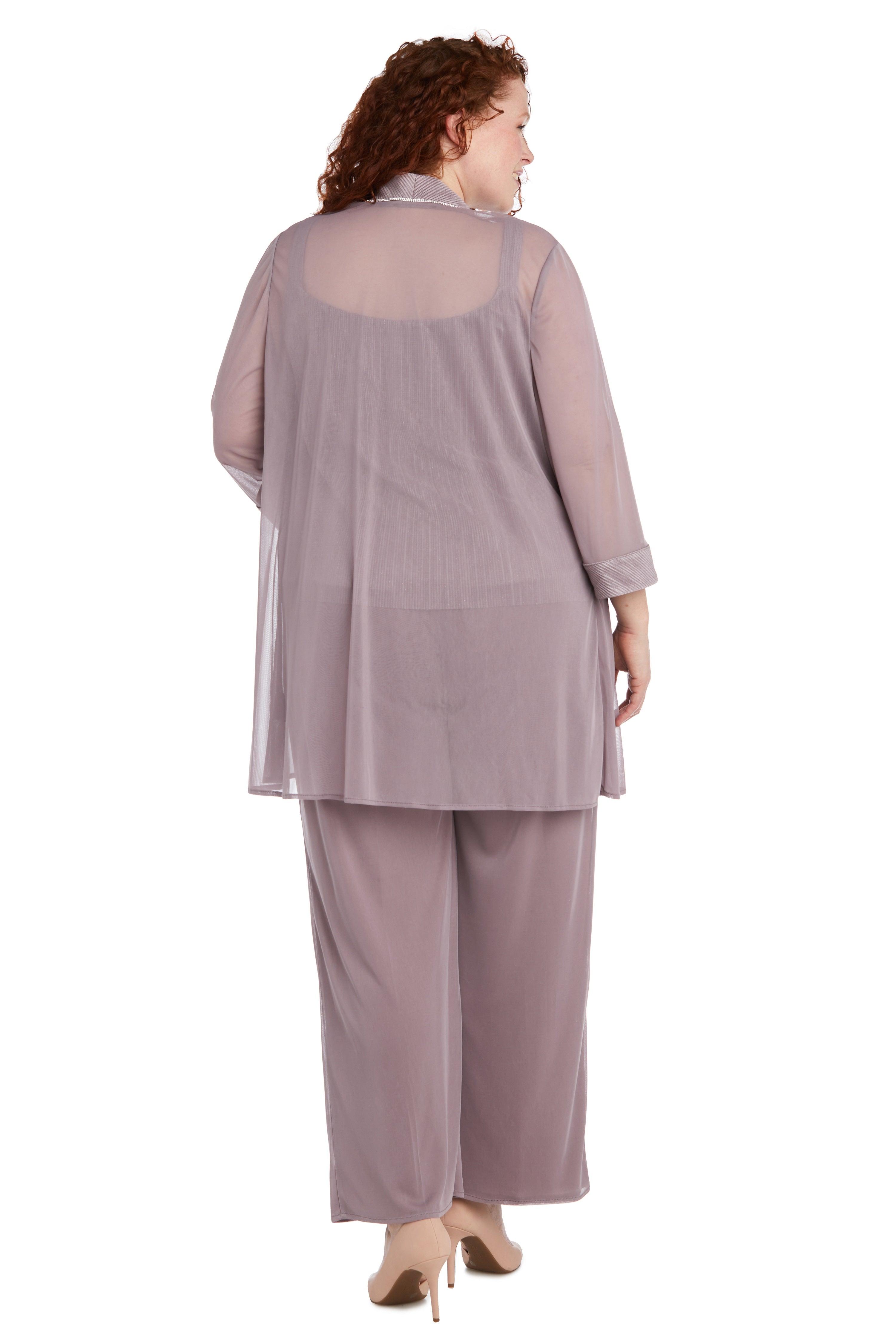 R&M Richards 9084W Long Plus Size Jacket Pant Suit