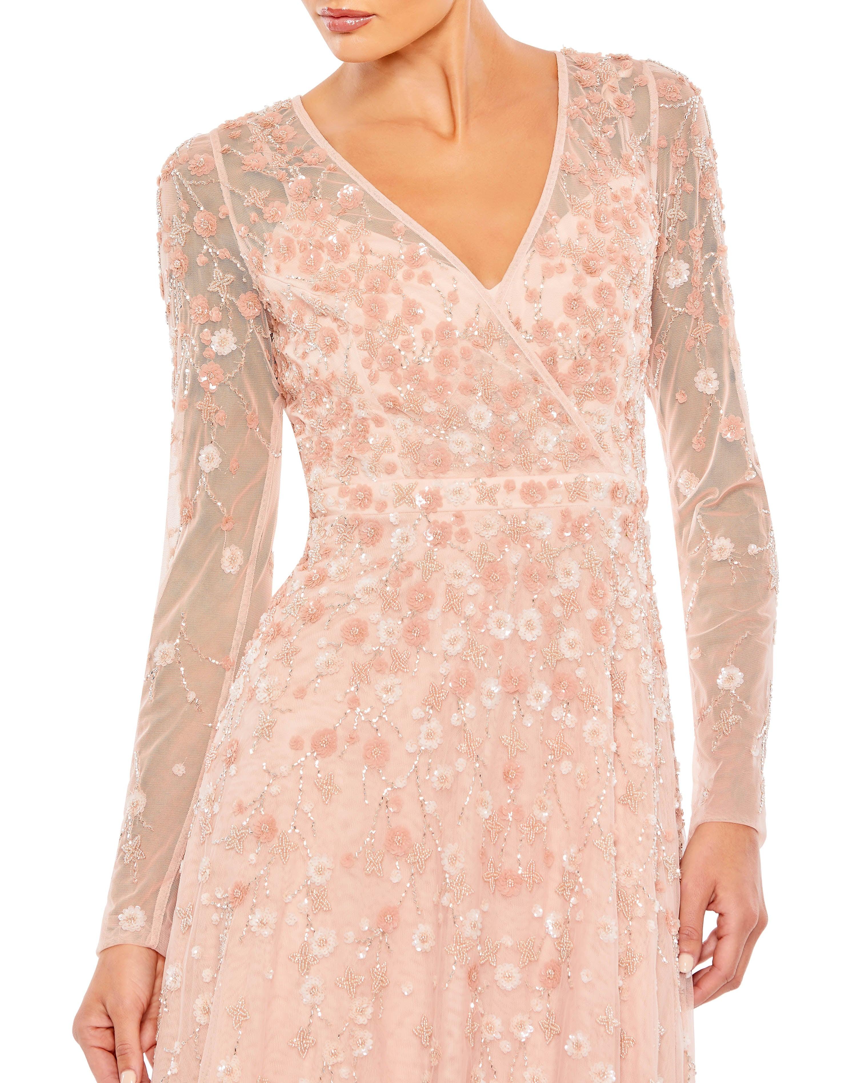 Mac Duggal 9131 Long Sleeve Formal Evening Gown